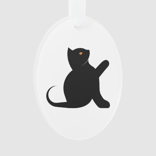 Cat Sprichwort Hello Ornament (Vorderseite)
