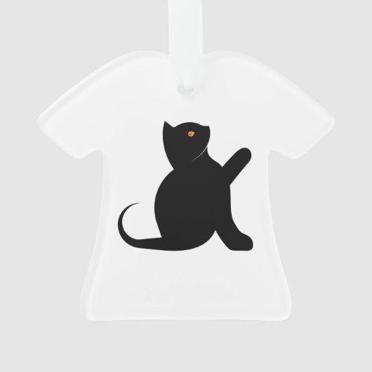 Cat Sprichwort Hello Ornament (Rückseite)