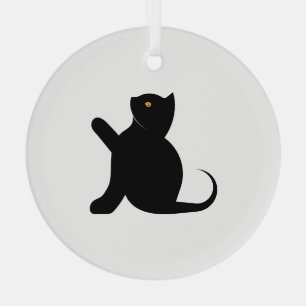 Cat Sprichwort Hello Ornament Aus Glas