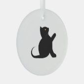 Cat Sprichwort Hello Ornament Aus Glas (Vorderseite Rechts)