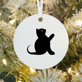 Cat Sprichwort Hello Ornament Aus Metall
