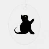 Cat Sprichwort Hello Ornament Aus Metall (Vorderseite)