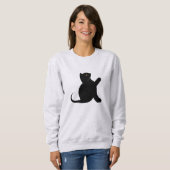 Cat Sprichwort Hello Sweatshirt (Vorne ganz)