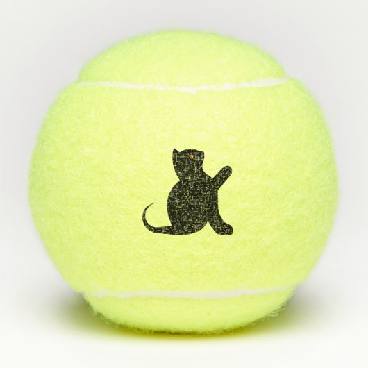Cat Sprichwort Hello Tennisbälle (Vorderseite)