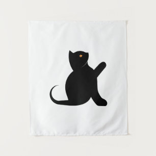 Cat Sprichwort Hello Wandteppich