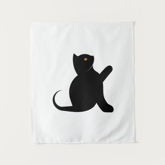 Cat Sprichwort Hello Wandteppich (Vorderseite)