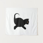 Cat Sprichwort Hello Wandteppich (Vorderseite (Horizontal))