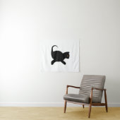 Cat Sprichwort Hello Wandteppich (Beispiel (Horizontal))
