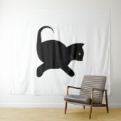 Cat Sprichwort Hello Wandteppich (Beispiel (Horizontal))