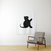 Cat Sprichwort Hello Wandteppich (Beispiel)