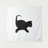 Cat Sprichwort Hello Wandteppich (Vorderseite (Horizontal))