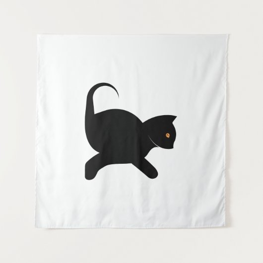 Cat Sprichwort Hello Wandteppich (Vorderseite (Horizontal))