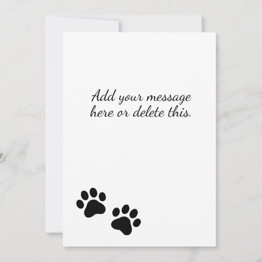 Cat Sprichwort Hi Hello Custom Text Flat Karte (Rückseite)