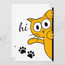Cat Sprichwort Hi Hello Custom Text Flat