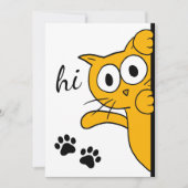 Cat Sprichwort Hi Hello Flat Karte (Vorderseite)
