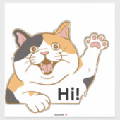 Cat Sprichwort Hi Vinyl Sticker, Katze Sticker (Blatt)