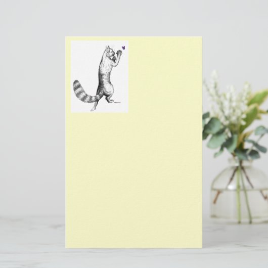 Cat Springing Briefpapier (Stehend Vorderseite)