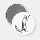 Cat Springing Magnet (Vorderseite/Rückseite)