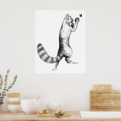 Cat Springing Poster (Küche)