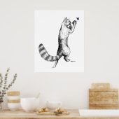 Cat Springing Poster (Küche)