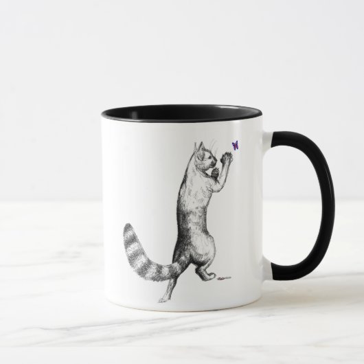 Cat Springing Tasse (Rechts)