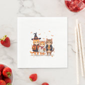 Cat Squad mit Trick oder Leckerei Serviette (Beispiel)