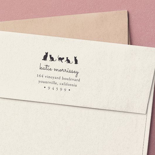 Cat Squad-Rücksendeadresse Permastempel