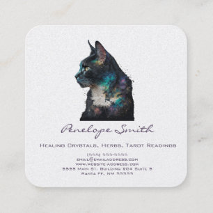 Cat Square Business Card Quadratische Visitenkarte