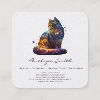 Cat Square Business Card Quadratische Visitenkarte