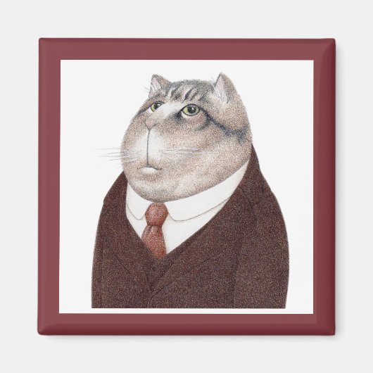 CAT-Square-Magnet Magnet (Vorne)