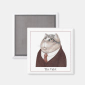 CAT Square Magnet + Text II (Vorderseite/Rückseite)