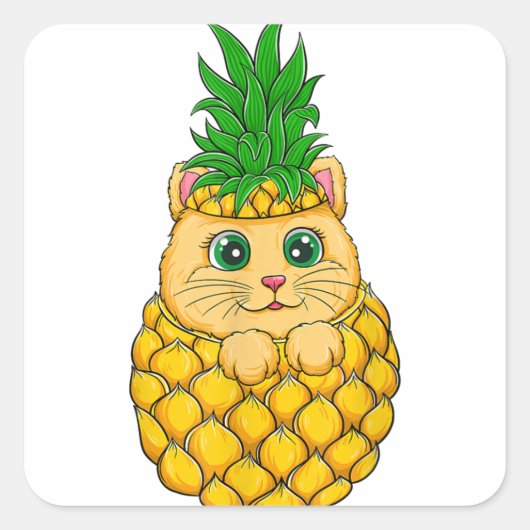 Cat Squares Sticker - Niedliches Geschenk Idee (Vorderseite)