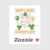 Cat St. Patrick's Day for Cat Lover Aufkleber (Blatt)