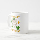 Cat St. Patrick's Day for Cat Lover Kaffeetasse (Vorderseite Links)