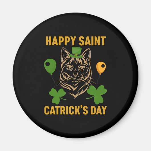 Cat St. Patrick's Day for Cat Lover Magnet (Vorne)