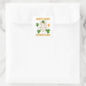 Cat St. Patrick's Day for Cat Lover Quadratischer Aufkleber (Tasche)