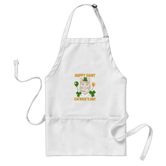Cat St. Patrick's Day for Cat Lover Schürze (Vorne)