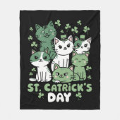 Cat St Patrick's Day Funny Catrick's Day Fleecedecke (Vorderseite)