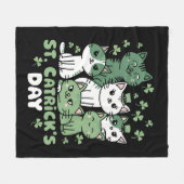 Cat St Patrick's Day Funny Catrick's Day Fleecedecke (Vorderseite (Horizontal))
