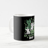 Cat St Patrick's Day Funny Catrick's Day Kaffeetasse (Vorderseite Links)
