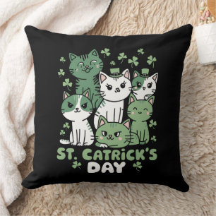 Cat St Patrick's Day Funny Catrick's Day Kissen