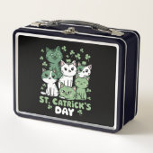 Cat St Patrick's Day Funny Catrick's Day Metall Brotdose (Vorderseite)