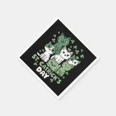 Cat St Patrick's Day Funny Catrick's Day Serviette (Ecke)