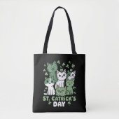 Cat St Patrick's Day Funny Catrick's Day Tasche (Vorderseite)