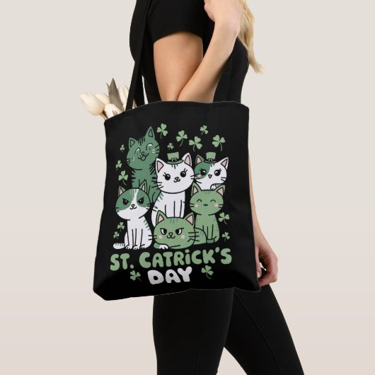 Cat St Patrick's Day Funny Catrick's Day Tasche (Von Nahem)