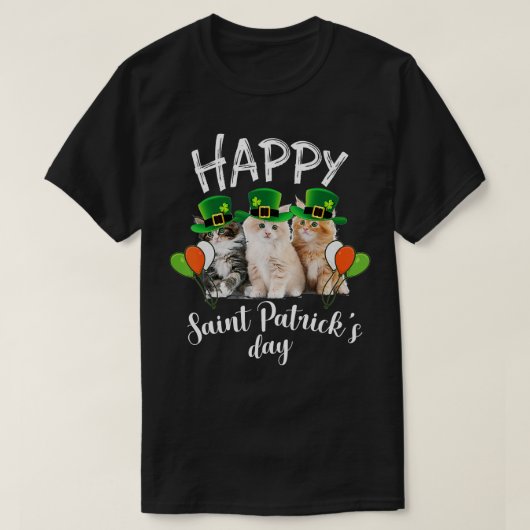 Cat St Patricks Day Kitty Kitten Sonnenbrille Sham T-Shirt (Design vorne)