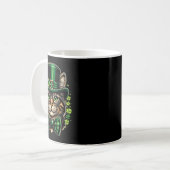Cat St Patricks Day Männer Frauen Kinder Glücklich Kaffeetasse (Vorderseite Links)
