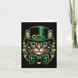 Cat St Patricks Day Men Women Kinder Happy St Catr Karte