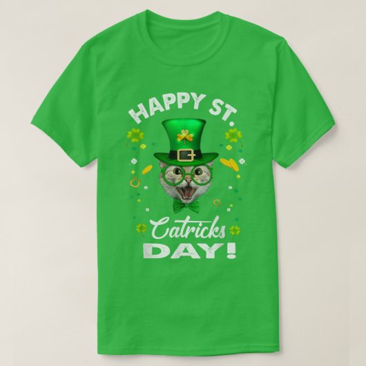 Cat St Patricks Day St Catricks Day Lucky Charm Ca T-Shirt (Design vorne)