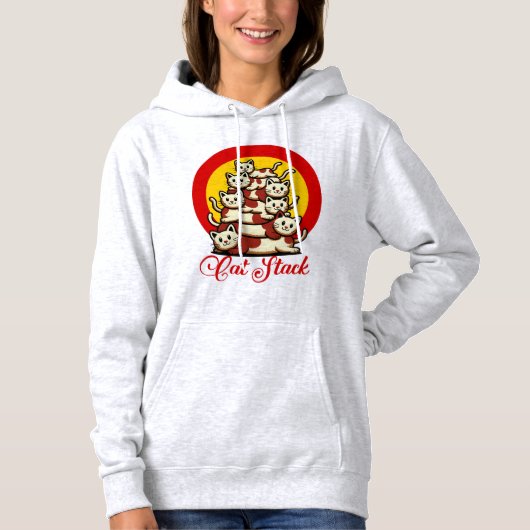 Cat Stack – Cute Stacked Kittens Hoodie (Vorderseite)